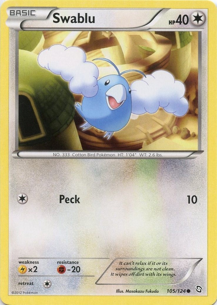 Swablu - 105/124 - Common - Lightly Played