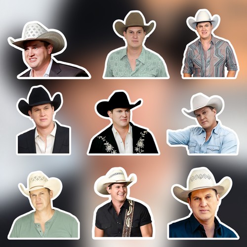Jon Pardi Stickers-Waterproof Die-Cut Vinyl Stickers-9 PCS Stickers - Picture 1 of 6