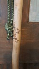 Hiking stick made in Cornwall from Hazelwood,117,Hare artwork