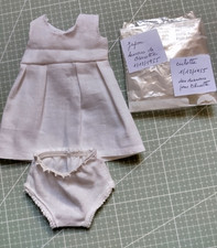 chemise et culotte pour poupée Bleuette 27 cm.  Coton , dentelle. .