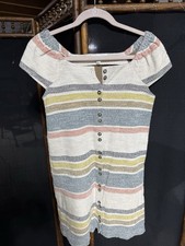 Madewell Texture & Thread Striped Mini Dress - Size Small Summer Casual Dress