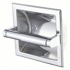Bathroom Recessed Toilet Paper Holder Bathroom Tissue Roll Holder Racks Silver
