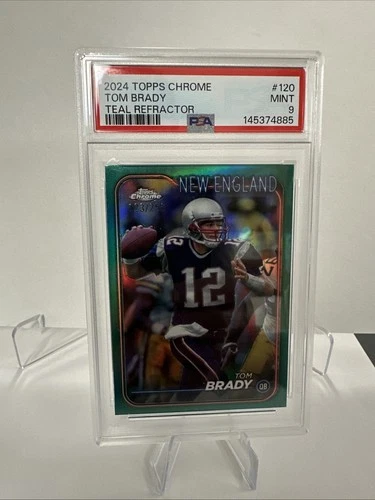 2024 Topps Chrome Teal Refractor Tom Brady /250 PSA 9 Patriots NFL