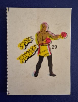 JACK JOHNSON #29 RARE Silver Back Version 1986 Venezuelan Boxing Card