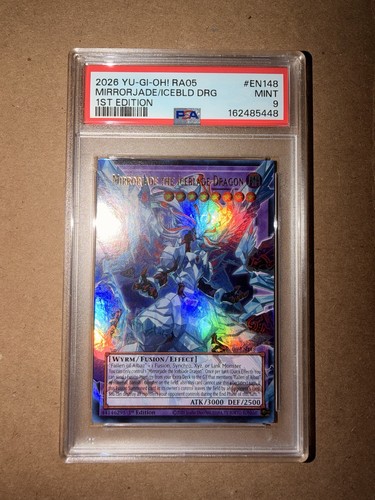 Konami Yu-Gi-Oh! Mirrorjade Iceblade Dragon RA05-EN148 Ultra Foil PSA 9 1st Ed