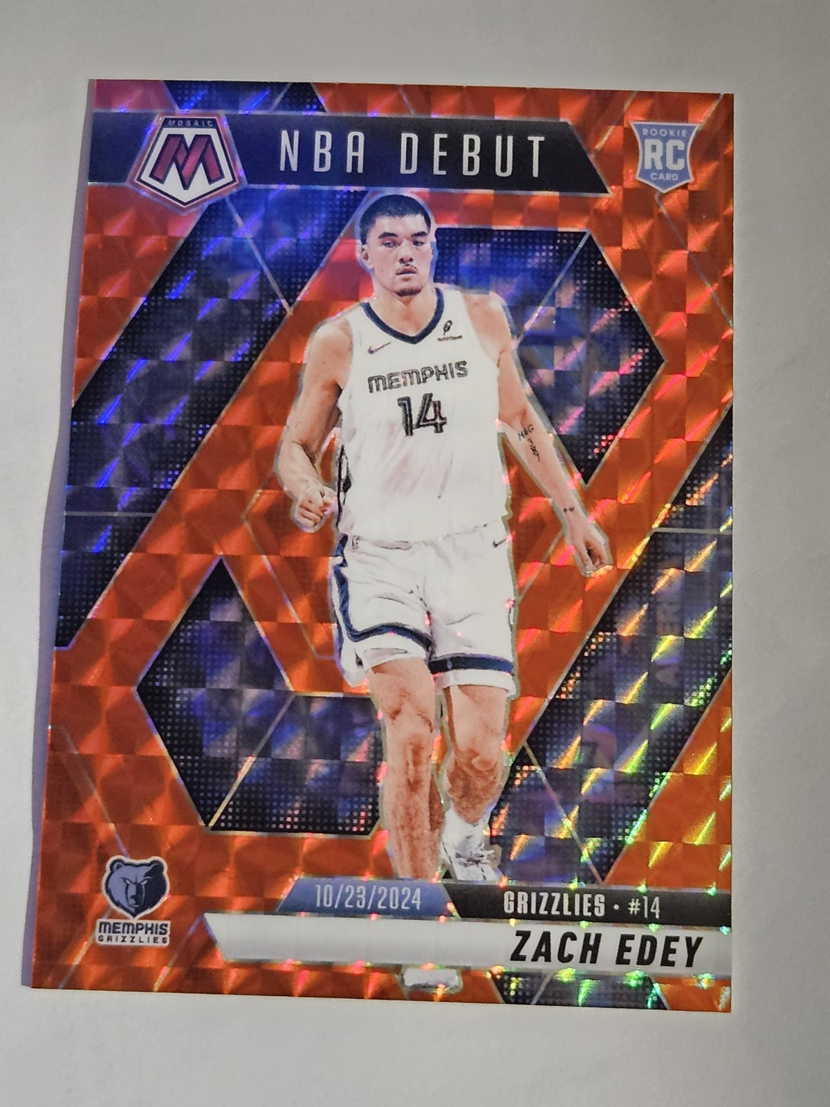 Zach Edey - 2024-25 Panini Mosaic - NBA Debut - Orange /249