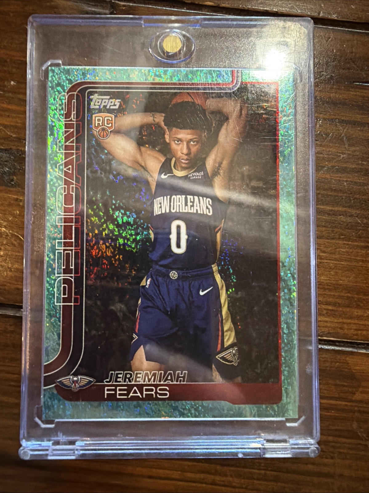 2025-26 Topps Basketball Jeremiah Fears #207 Aqua Holo Foil RC
