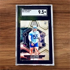 2024 Panini Mosaic Football J. C. Latham 307 Base Rookie Card SGC 9.5