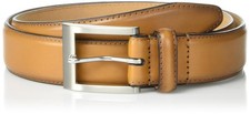 Mens Main Street Casual Leather Belt Walnut Leather 44