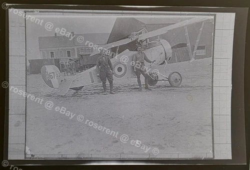 WW1 an RFC Nieuport 20 serial A6733  -  copy negative 9 by 6cm