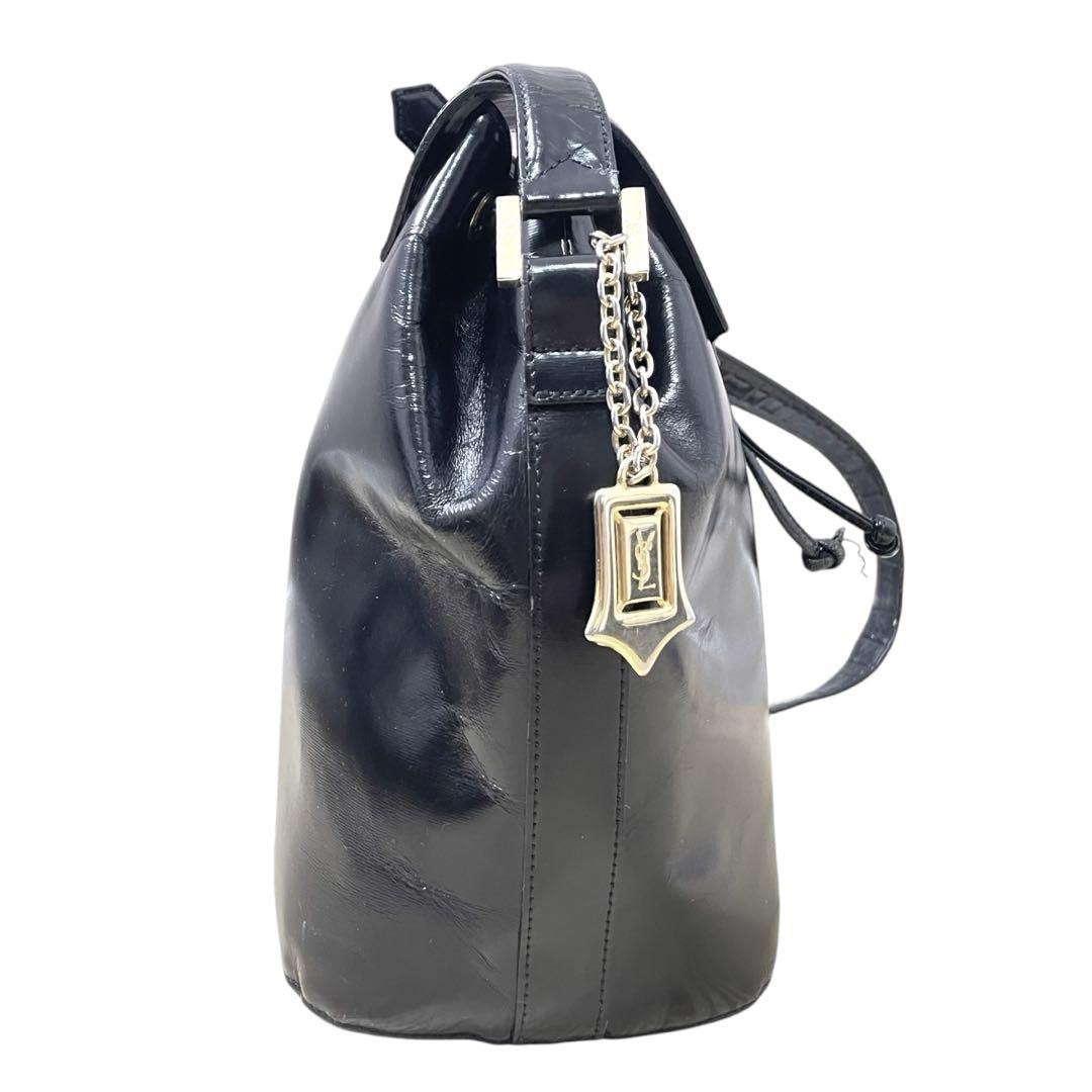 Borsa a tracolla YSL Yves Saint Laurent rara vintage secchiello logo