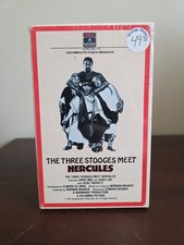 Vtg RARE New Sealed 80s The Three Stooges Meet Hercules Sony Betamax Video Tape 