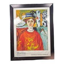 Framed museum poster of 'The Girl with Green Eyes' by Henri Matisse