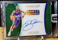 2017-18 Panini Immaculate Collection Ray Allen One Of One On Card Auto 1/1 Goat