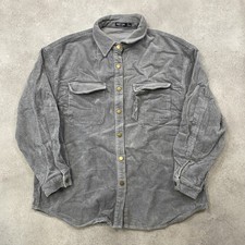 Nasty Gal Cord Shirt Womens XL Jumbo Corduroy Button-Up, Grey