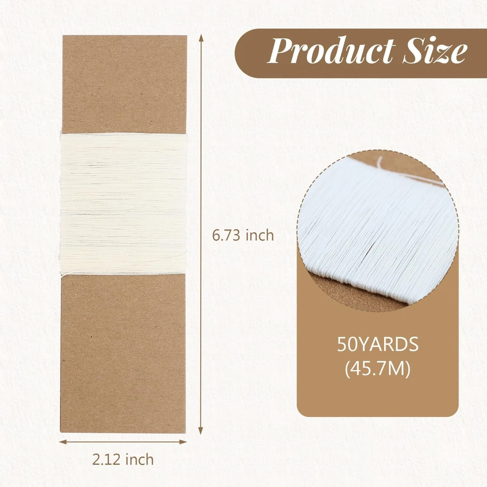 Hilo de lino calidad de archivo natural sin blanquear y sin encerar 50 yardas 35/3 Ga... Foto 3 de 4