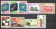 1987-89 1CUBA 9 Used Stamps (Mi.# 3084,3085,3087,3142,3146,3170,3181,3280,3348)