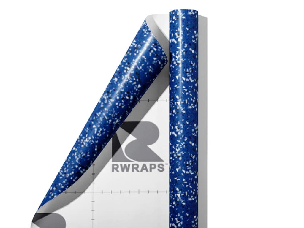 Rwraps Blue Terrazzo Gloss Vinyl Film Wrap 59in x 6in Vinyl Vehicle Car Film