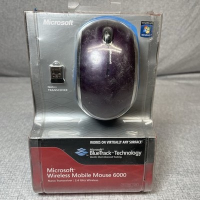 Microsoft Wireless Mobile Mouse 6000 Purple w/ BlueTrack for Windows & MAC - NIP