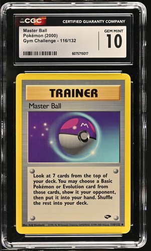 Master Ball (Unlimited) graded CGC 10 for sale on eBay