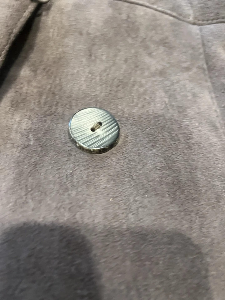 VINTAGE Sawyer Of Napa Women Coat 12 Shearling Wool/Leather W/ FLAWS Full Length - Image 3 of 4