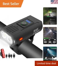 High Lumens 6+4 Mode Waterproof Bike Headlight & Taillight Set for Night Riding