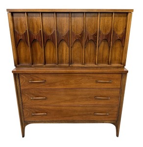 Mid-Century Modern Kent Coffey Perspecta Walnut High Chest