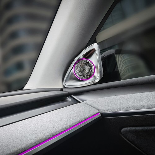 Ambient Light 4D Rotating Tweeter Car Door Speaker For Tesla Model 3 2020-2024+ - Picture 6 of 17