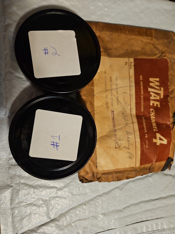 Vintage Film Tins WTAE CHANNEL 4 NEWS Lot of 2 Used 1960's