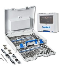 toolant 127 Piece Ratcheting Tap and Die Set, SAE/Metric Tap and Die Set with As
