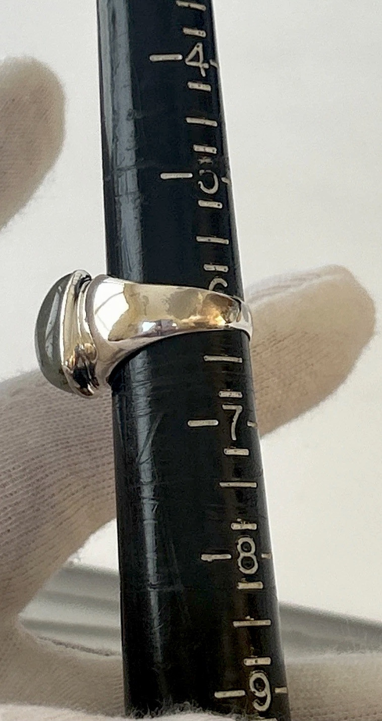 Vtg.Labradorite Gemstone Ring Solid 925 Sterling … - image 4