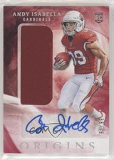 2019 Panini Origins Rookie Red 60/99 Andy Isabella #138 Jumbo Patch Auto oc3