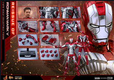 BRAND NEW Hot Toys Marvel MMS400 D18 Diecast Iron Man Mark V 1 6 Action Figure