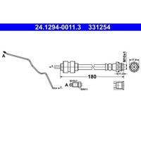 ATE Bremsschlauch Hinterachse Rechts Passend FÜR Ford Mondeo | 24.1294-0011.3