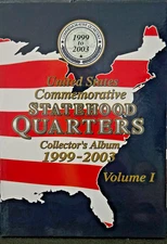 United States Commemorative Statehood Quarter Collectors Album NOS 1999-2003 V1
