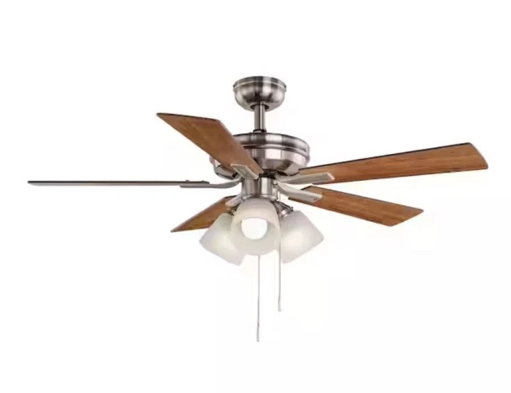 Hampton Bay Sinclair II 44 in. Indoor Brushed Nickel LED Ceiling Fan with Light - Image 2 of 4