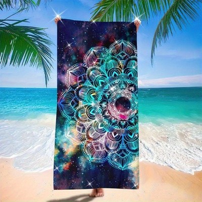 1pc Microfiber Mandala Beach Towel-fast Drying, Sand Free, Lightweight and Ove