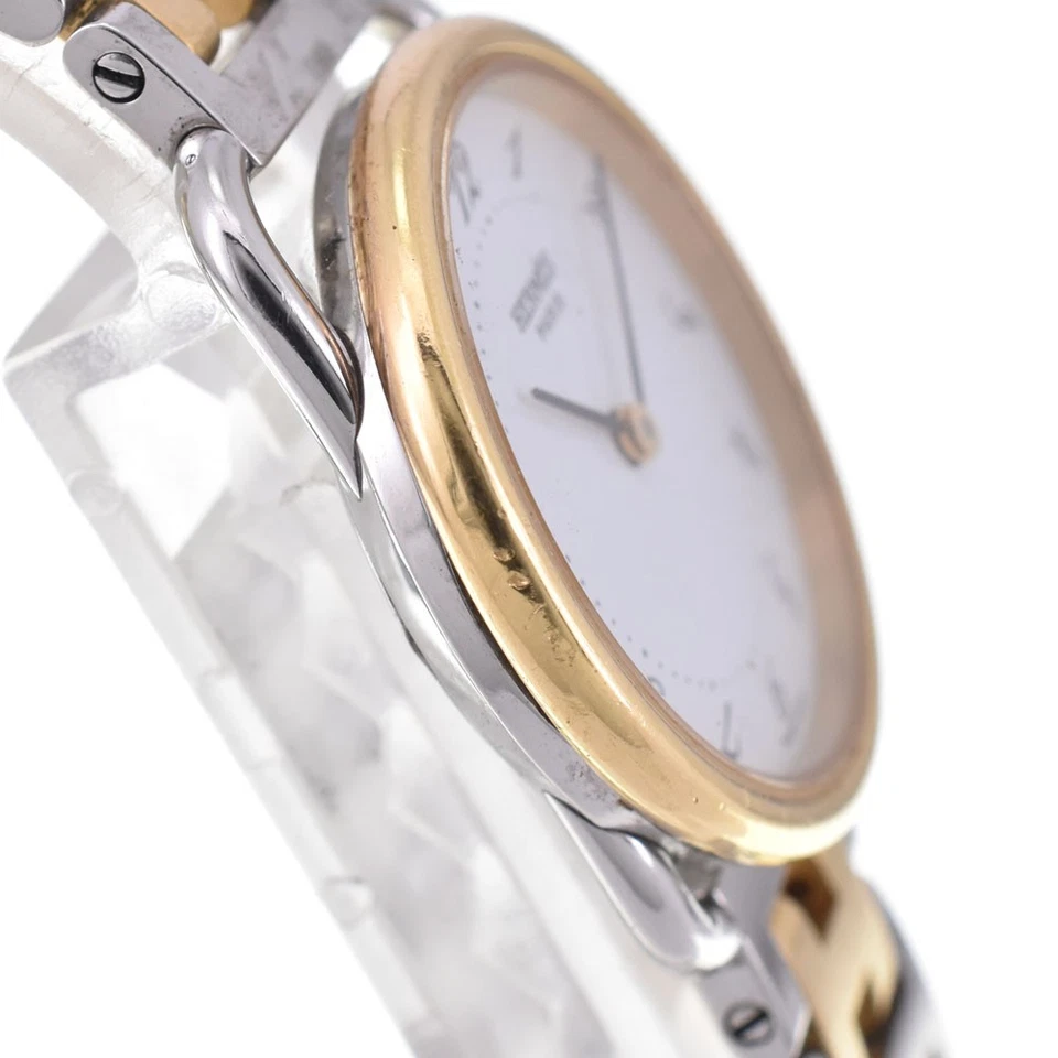 Reloj de cuarzo para dama HERMES Arceau fecha SS/GP esfera blanca P#143455 Foto 4 de 4