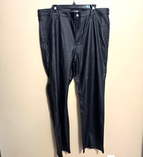 NWOT Fashion Nova pants Size 3XL Black High Rise Faux Leather