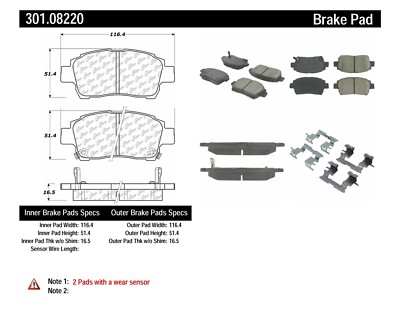 StopTech 301.06350 Premium Brake Pad StopTech 301.06350 Premium Brake Pad