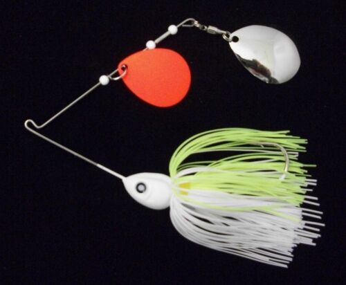 ELITE SPINNERBAIT 3/4oz  CHARTREUSE & WHITE with COLORADO BLADES - Picture 1 of 4