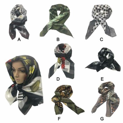Ladies Square Silk Scarf 97*97cm Head Neck Wrap Neck-cloth