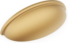 HICKORY Heritage Designs 3" Brushed Brass Cup Bin Drawer Pull R077748BBX