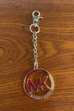 Michael Kors MK Handbag Charm/Key Fob goldtone medallion