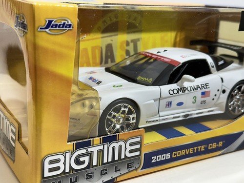 JADA BIGTIME MUSCLE BTM 2005 CHEVROLET CORVETTE C6-R WHITE 1:24 DIECAST #95 - Picture 4 of 6