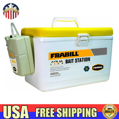 Bait Box with Aerator Live Bait Storage Cooler with Portable Aerator