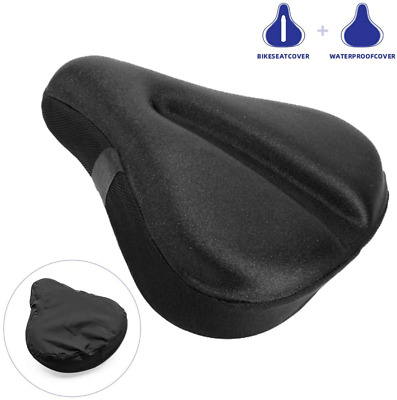 Eastern Bikes Stationary Perfect for Exercise Premium Large And Wide Gel Bike Seat Cushion Fitting Seats Up to 10” x 10” Wide Designed to be the Most Comfortable Saddle Cover for Men Women and Seniors Spin 