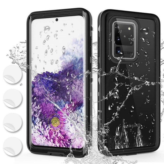 PLESON Samsung Galaxy S20+ 5G Waterproof Case with Built ... PLESON Samsung Galaxy S20+ 5G Waterproof Case with Built ...