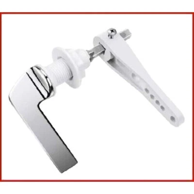 Toilet Flush Handle Replacement Universal Fit Toilet Cistern Handle Chrome Metal