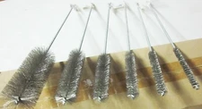 6pc 16" STAINLESS STEEL WIRE ROUND TUBE GUN CLEANING BRUSHES 3/8"-1-1/2" BRUSH